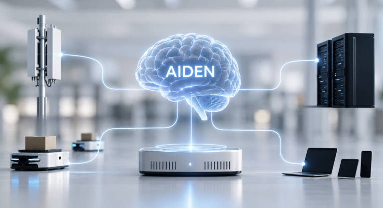 AIDEN AI engine connecting radios, robots and devices