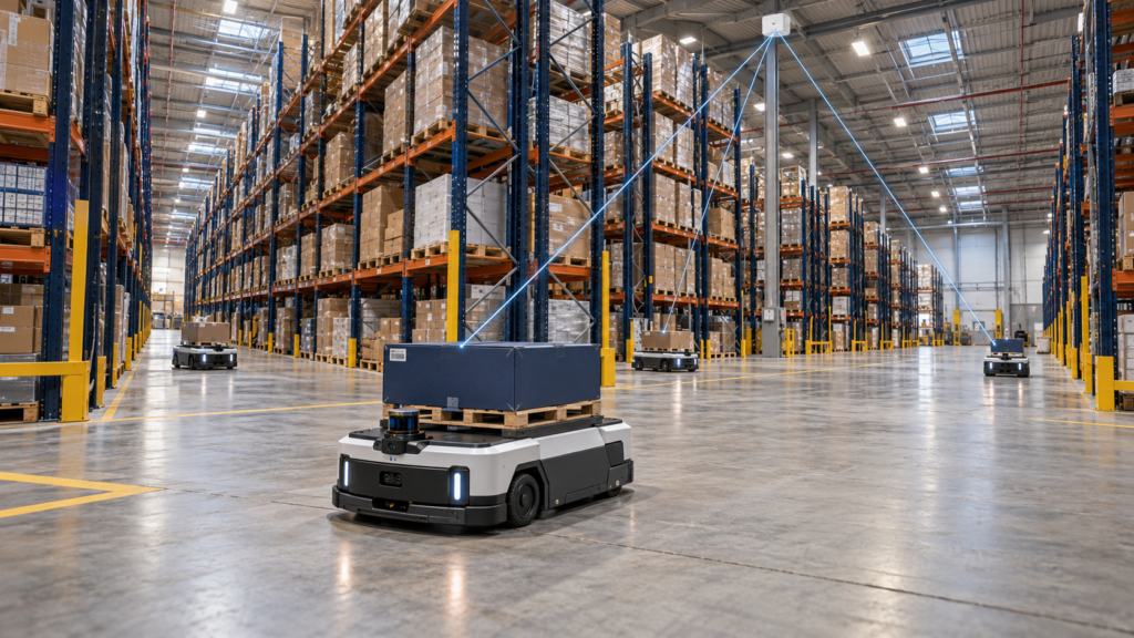 Autonomous Private 5G for Warehouse Robotics